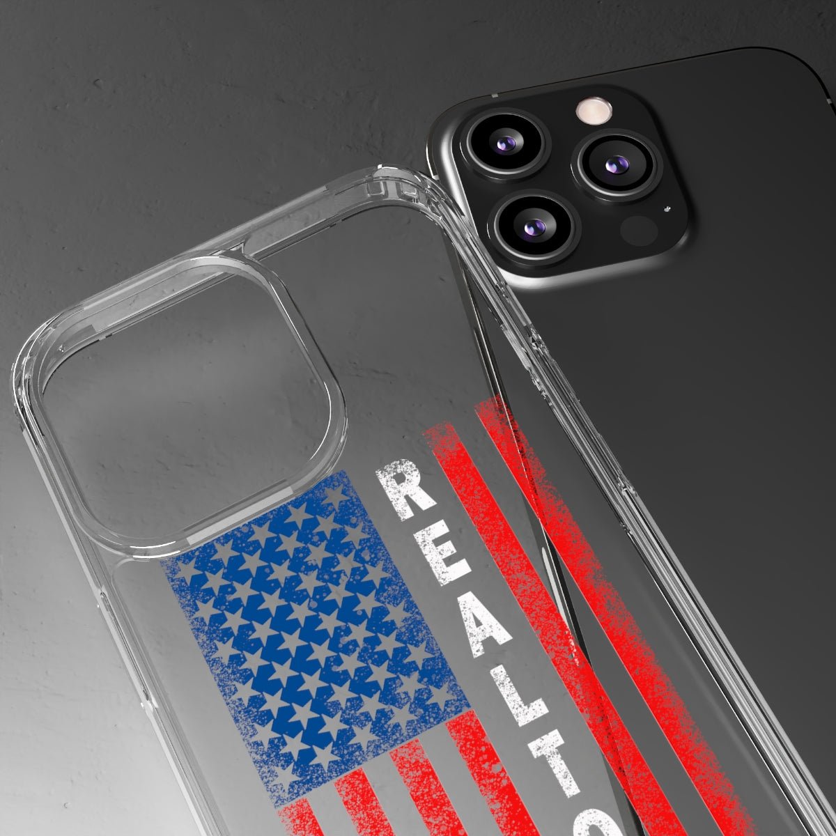 American Flag Realtor Clear Phone Case - Phone Case | ShirtyAgents