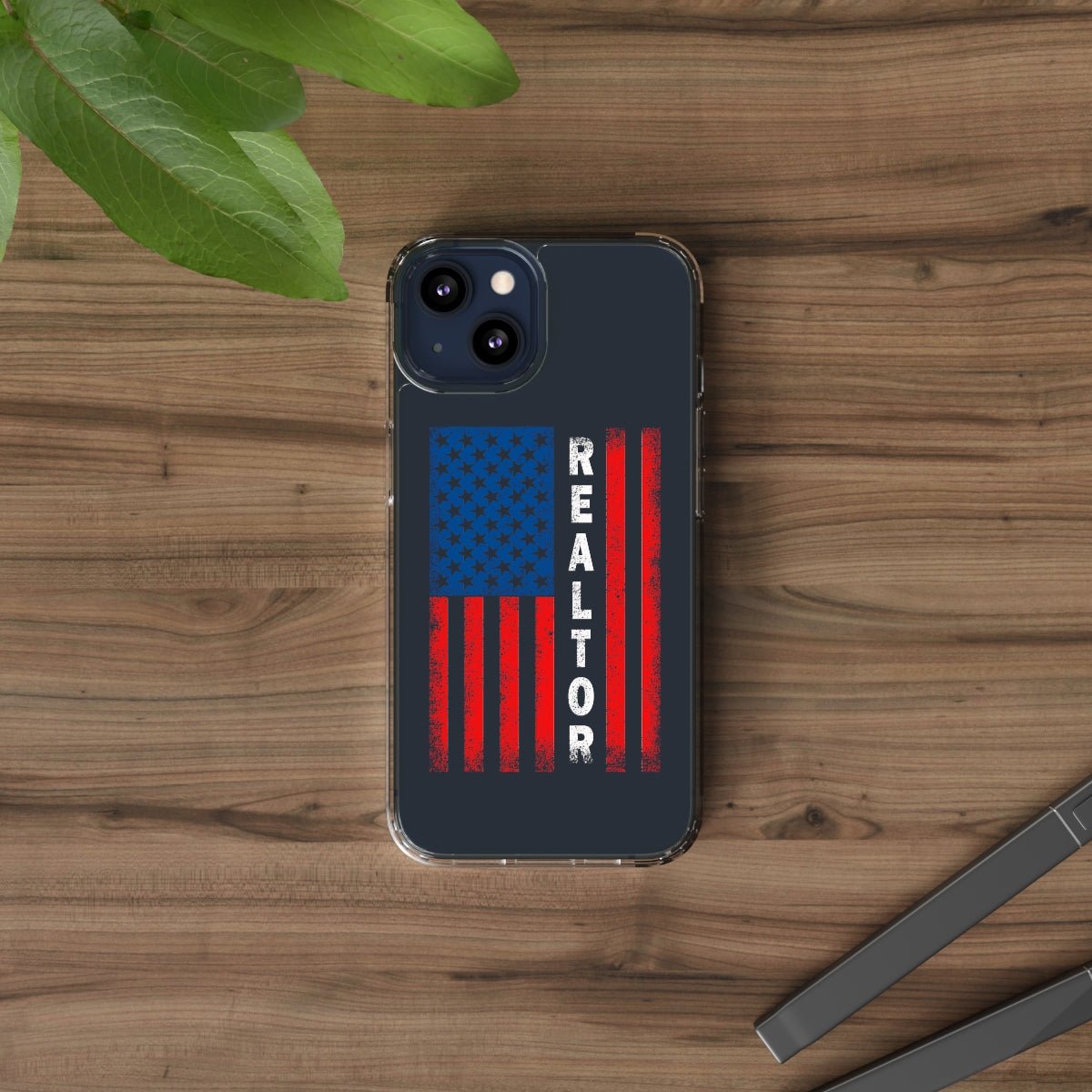 American Flag Realtor Clear Phone Case - Phone Case | ShirtyAgents