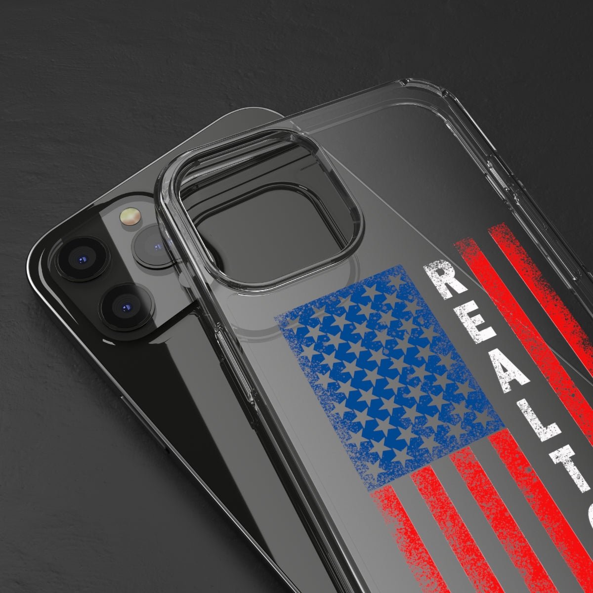American Flag Realtor Clear Phone Case - Phone Case | ShirtyAgents