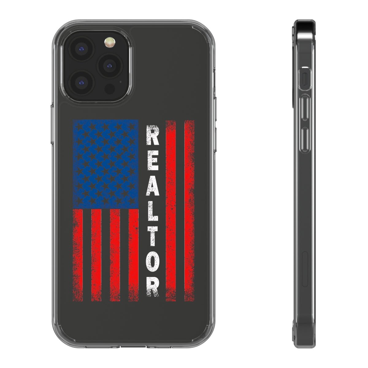 American Flag Realtor Clear Phone Case - Phone Case | ShirtyAgents