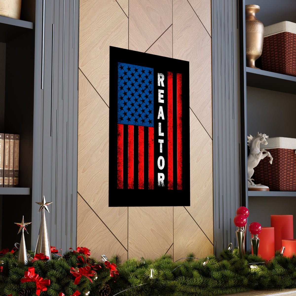 American Flag Realtor Premium Matte Vertical Posters - Poster | ShirtyAgents