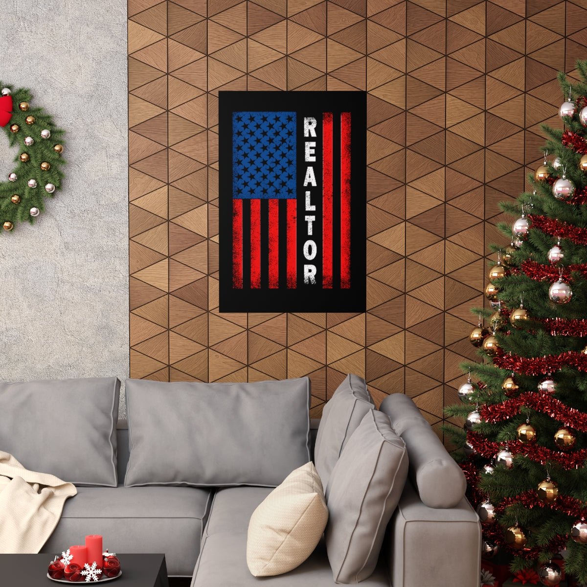 American Flag Realtor Premium Matte Vertical Posters - Poster | ShirtyAgents