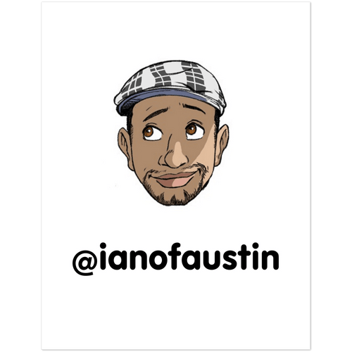 @ianofaustin Head Logo Thank You Pack of 10 2 - sided cards - Print Material | ShirtyAgents