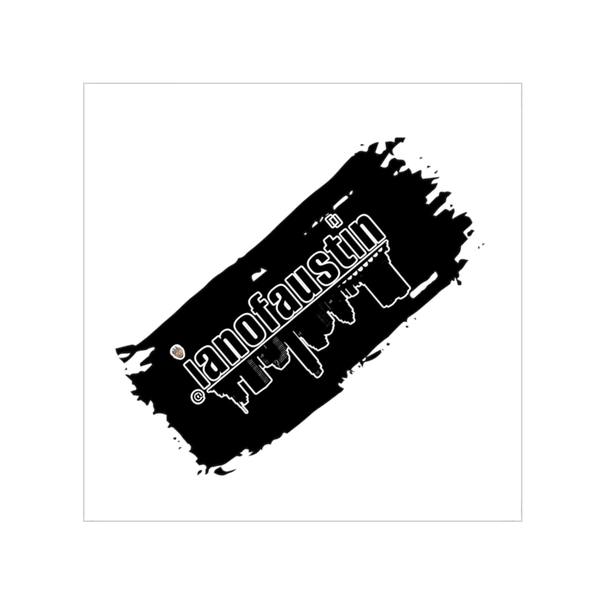 🌆 @ianofaustin REAL Austin Skyline Black Brush Outdoor Sticker #ianofaustin - Paper products | ShirtyAgents