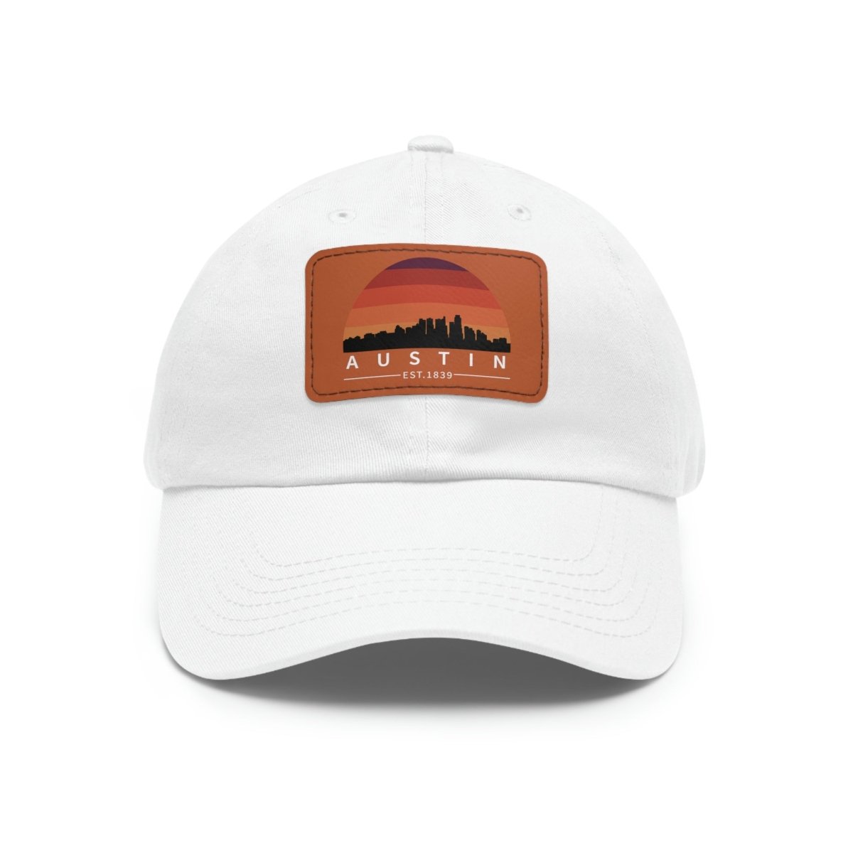 Austin Established Retro Sunset Hat with Leather Patch - Hats | ShirtyAgents
