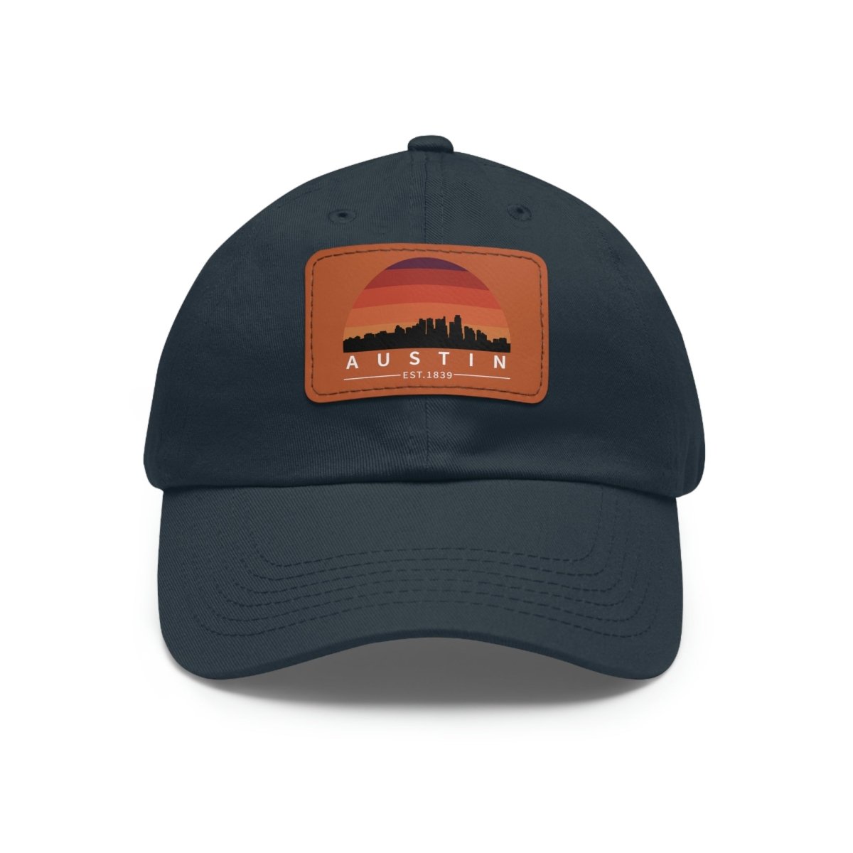 Austin Established Retro Sunset Hat with Leather Patch - Hats | ShirtyAgents