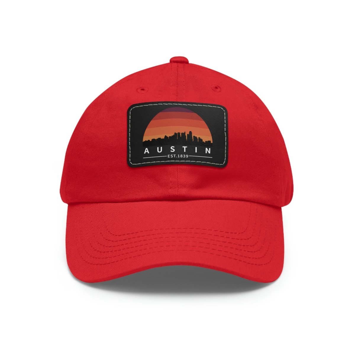 Austin Established Retro Sunset Hat with Leather Patch - Hats | ShirtyAgents