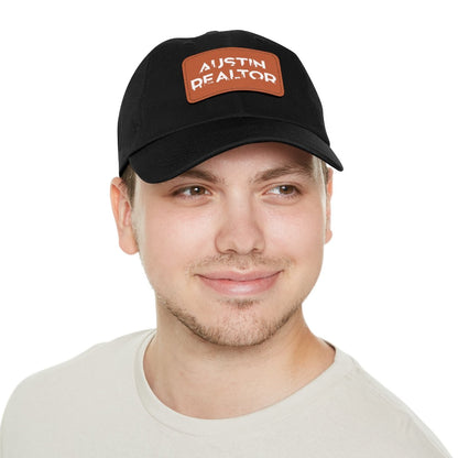 Austin Realtor Skyline Hat with Leather Patch - Hats | ShirtyAgents