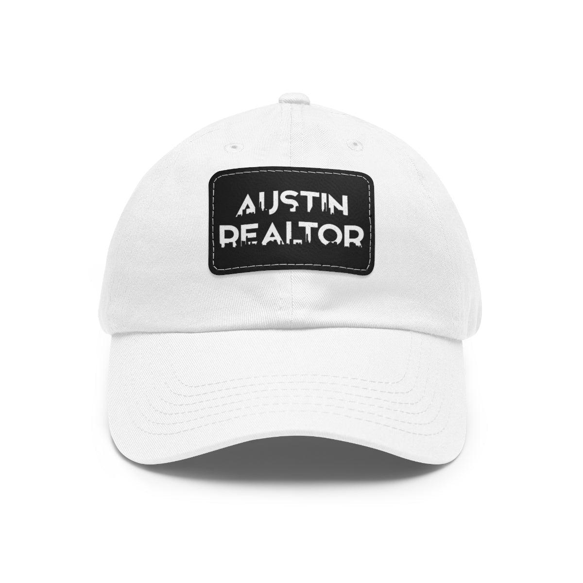Austin Realtor Skyline Hat with Leather Patch - Hats | ShirtyAgents