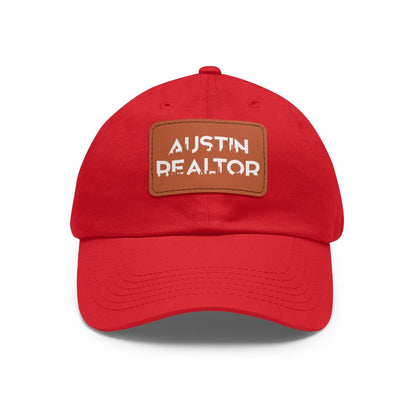 Austin Realtor Skyline Hat with Leather Patch - Hats | ShirtyAgents