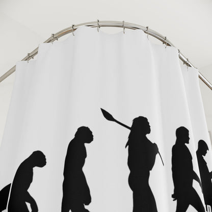 Evolution of Man Shower Curtain - Home Decor | ShirtyAgents