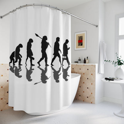 Evolution of Man Shower Curtain - Home Decor | ShirtyAgents