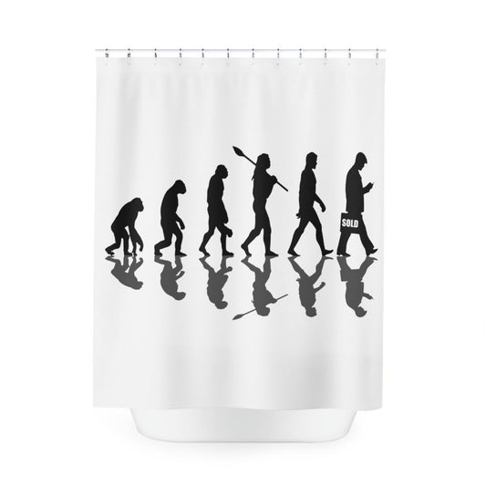 Evolution of Man Shower Curtain - Home Decor | ShirtyAgents