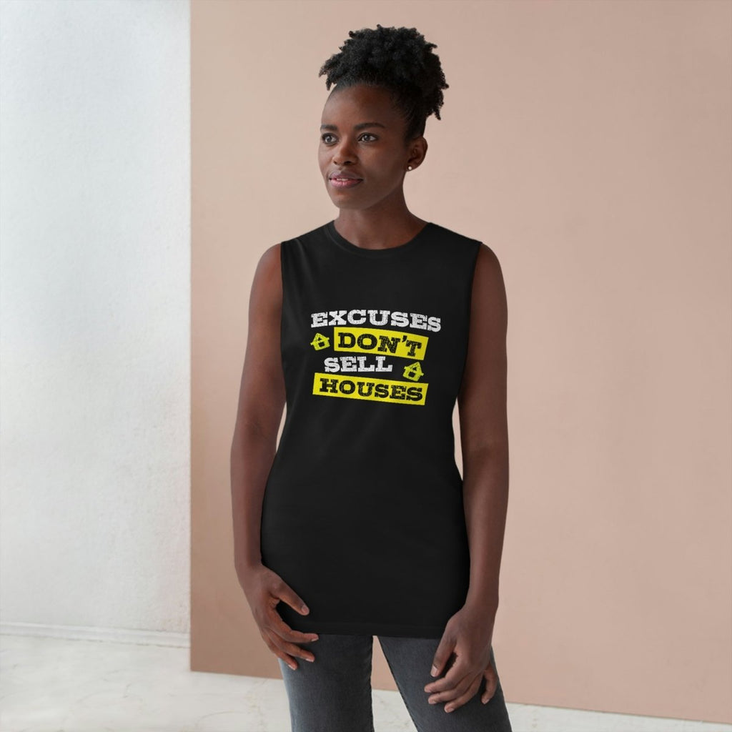 Excuses Don’t Sell Houses – Hustle Does! - Tank Top | ShirtyAgents