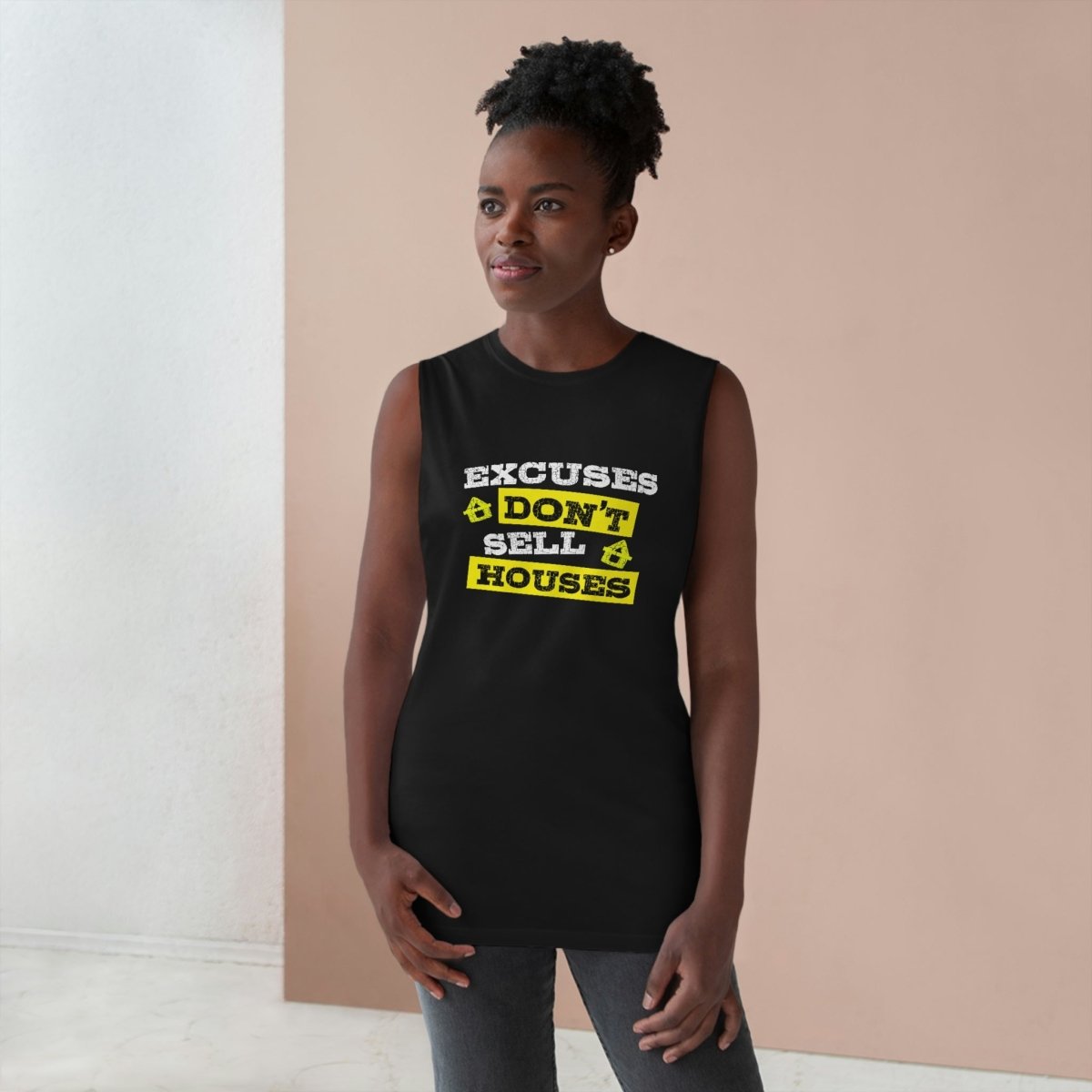 Excuses Don’t Sell Houses – Hustle Does! - Tank Top | ShirtyAgents