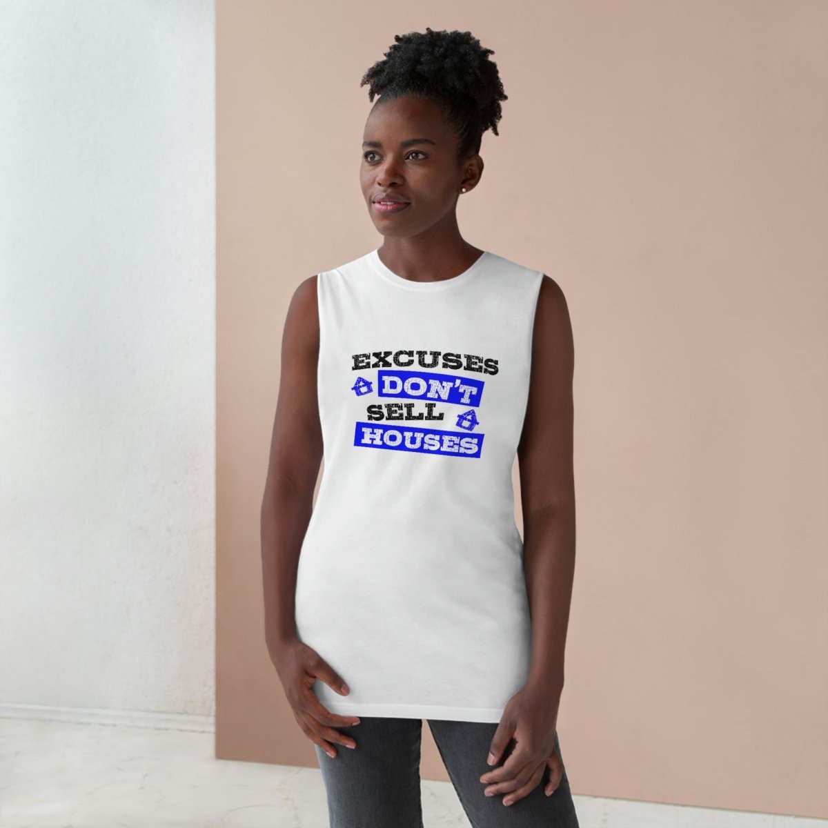 Excuses Don’t Sell Houses – Hustle Does! - Tank Top | ShirtyAgents