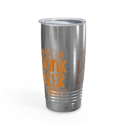 First I Drink Everything Ringneck Tumbler - Mug | ShirtyAgents