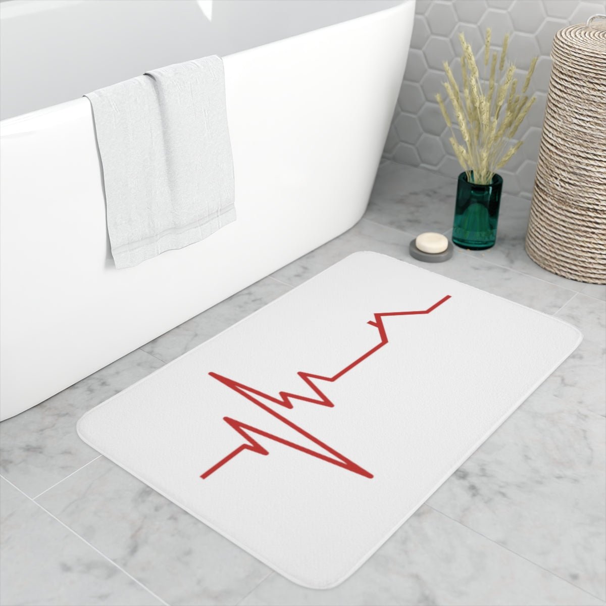 Housebeat Red Memory Foam Bath Mat - Home Decor | ShirtyAgents