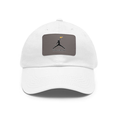 Jumpman Dad Hat with Leather Patch ianofaustin - Hats | ShirtyAgents