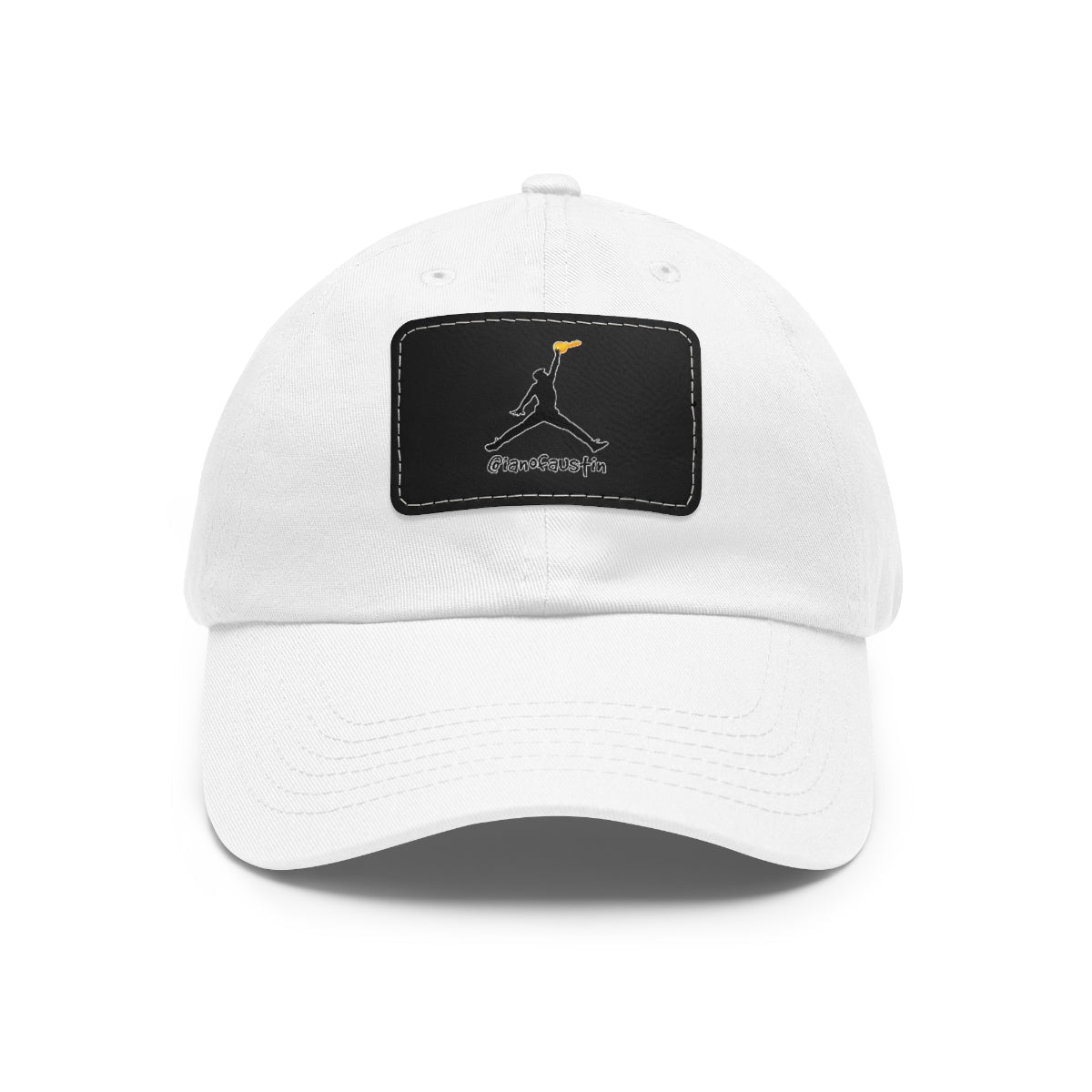 Jumpman Dad Hat with Leather Patch ianofaustin - Hats | ShirtyAgents