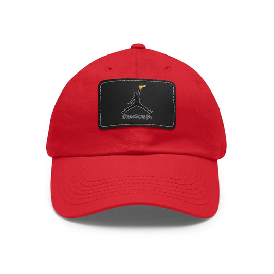 Jumpman Dad Hat with Leather Patch ianofaustin - Hats | ShirtyAgents