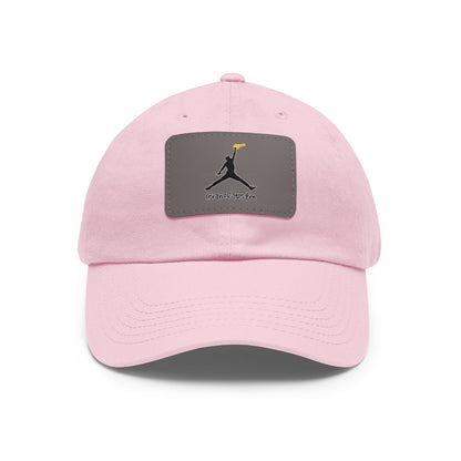 Jumpman Dad Hat with Leather Patch ianofaustin - Hats | ShirtyAgents