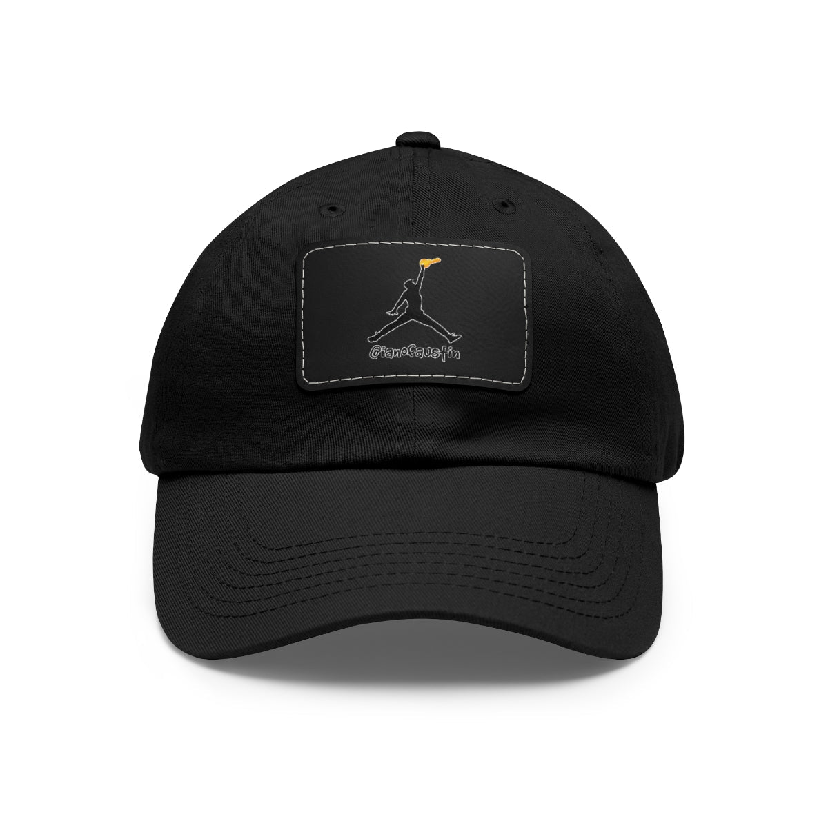 Jumpman Dad Hat with Leather Patch ianofaustin - Hats | ShirtyAgents