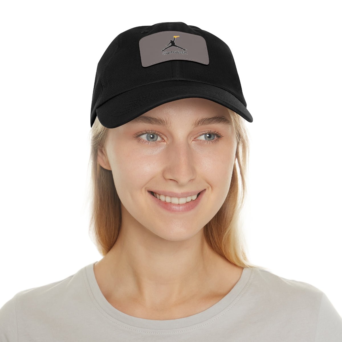 Jumpman Dad Hat with Leather Patch ianofaustin - Hats | ShirtyAgents