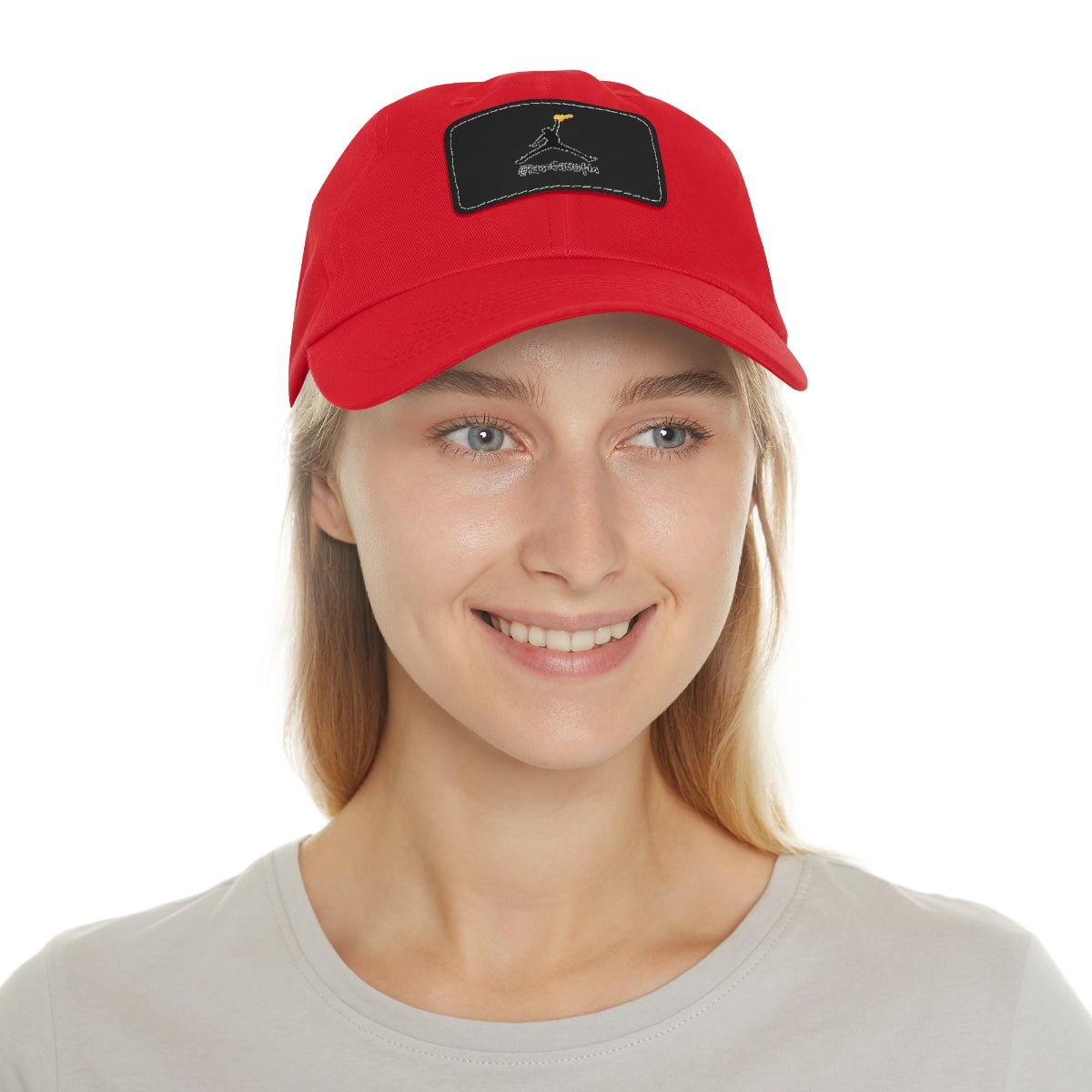 Jumpman Dad Hat with Leather Patch ianofaustin - Hats | ShirtyAgents