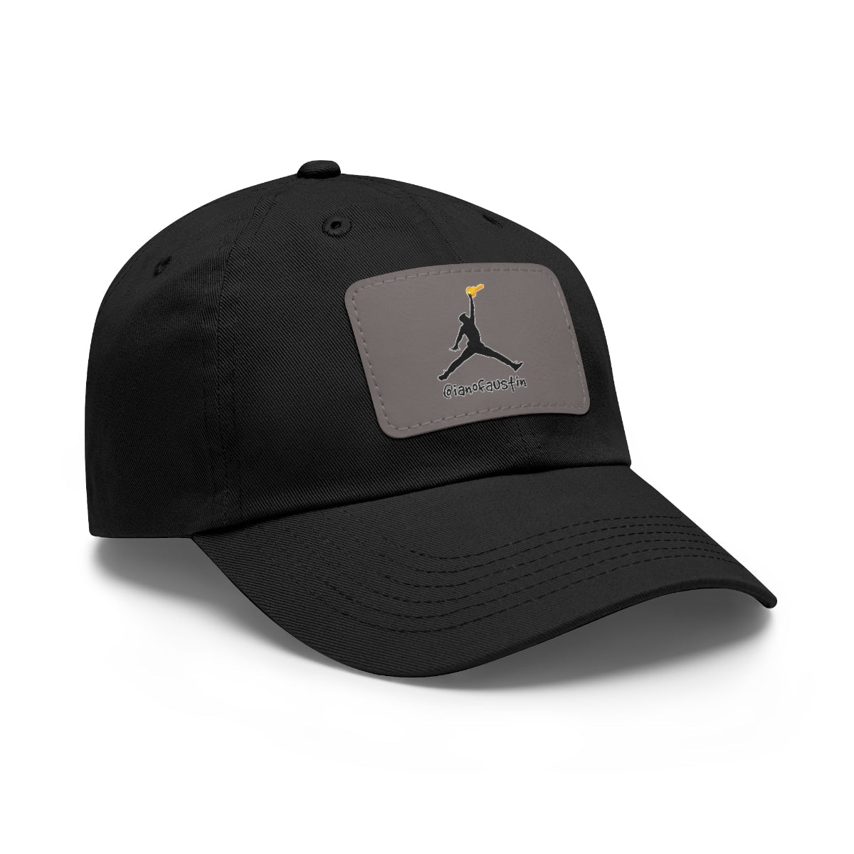 Jumpman Dad Hat with Leather Patch ianofaustin - Hats | ShirtyAgents