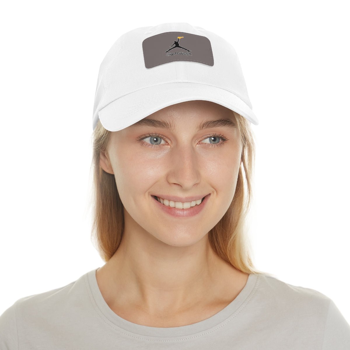 Jumpman Dad Hat with Leather Patch ianofaustin - Hats | ShirtyAgents