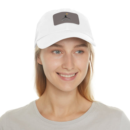 Jumpman Dad Hat with Leather Patch ianofaustin - Hats | ShirtyAgents
