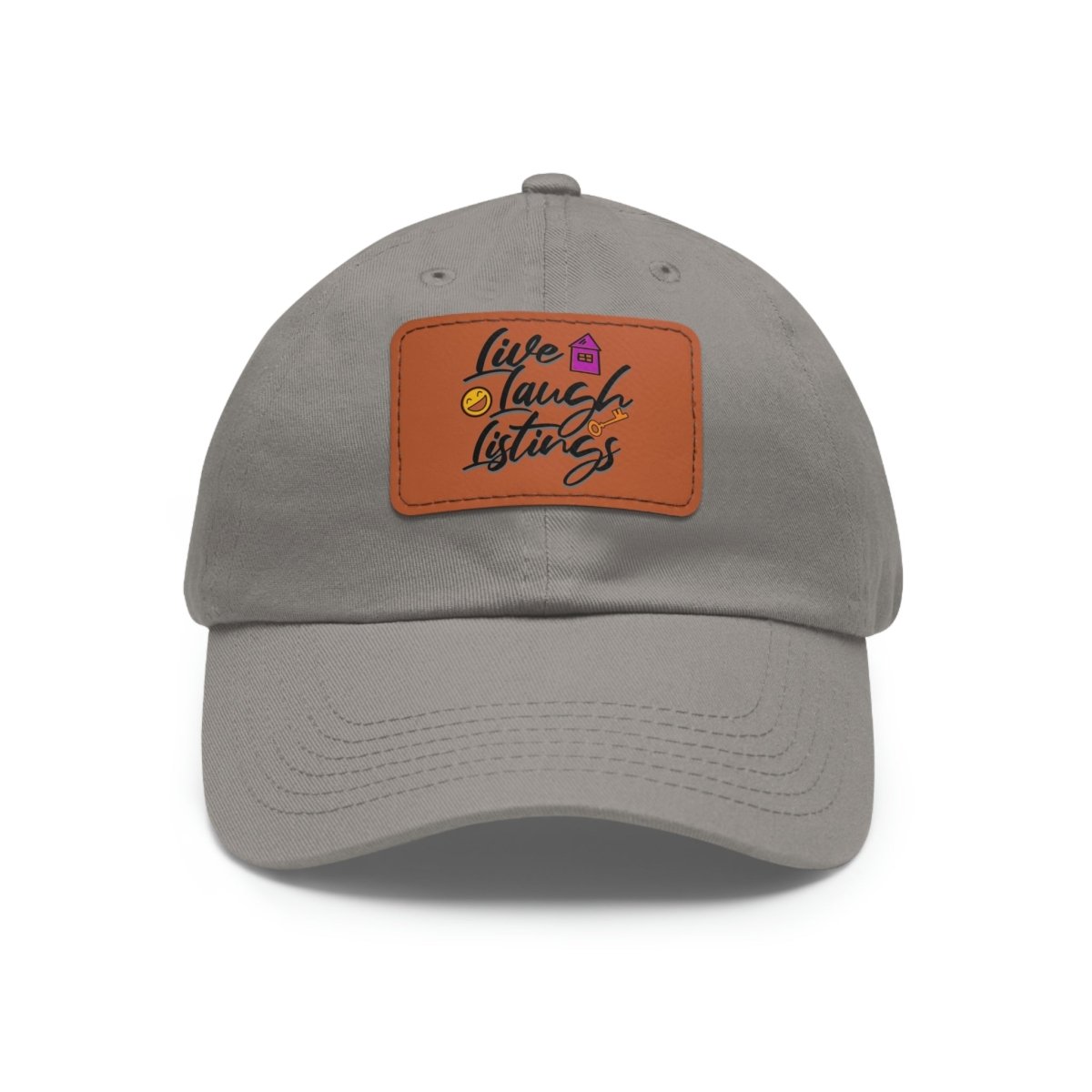 Live Laugh Listings Hat with Leather Patch - Hats | ShirtyAgents