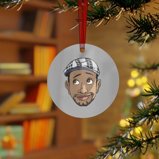 Merry Christmas Head Metal Ornament ianofaustin - Home Decor | ShirtyAgents