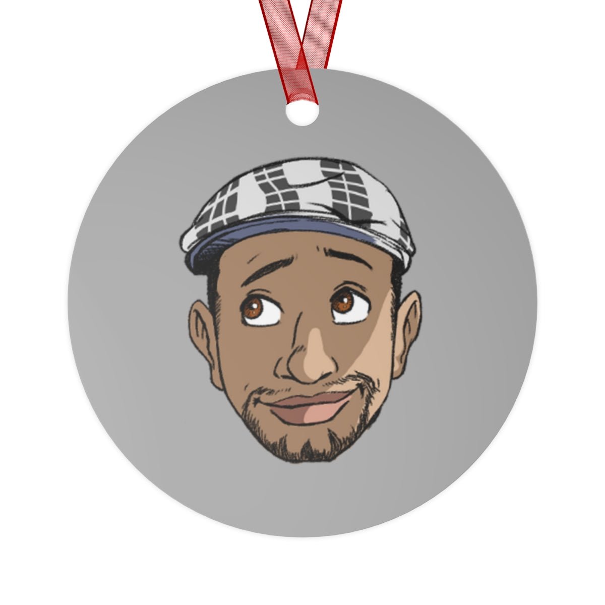 Merry Christmas Head Metal Ornament ianofaustin - Home Decor | ShirtyAgents