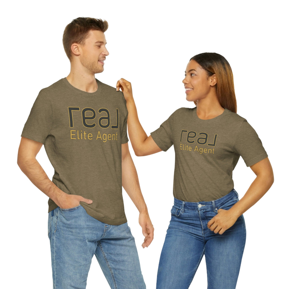 REAL Elite Agent Outline Gold | Classic Tee - T-Shirt | ShirtyAgents