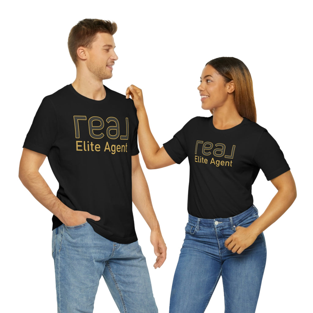 REAL Elite Agent Outline Gold | Classic Tee - T-Shirt | ShirtyAgents