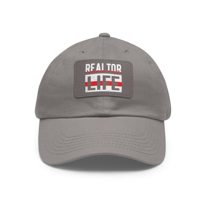 Realtor Life Hat with Leather Patch - Hats | ShirtyAgents