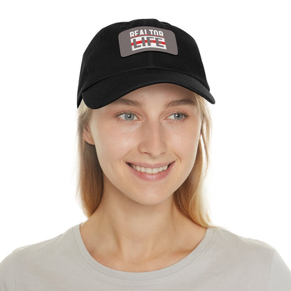Realtor Life Hat with Leather Patch - Hats | ShirtyAgents