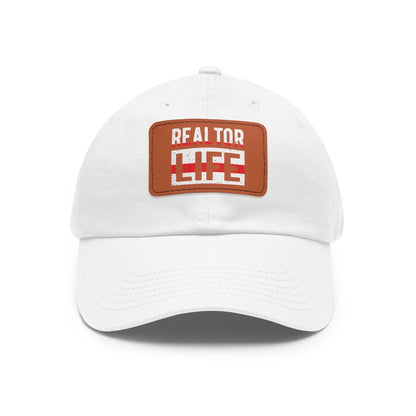 Realtor Life Hat with Leather Patch - Hats | ShirtyAgents
