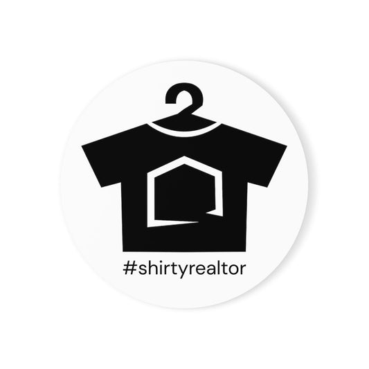 ShirtyRealtor Black Logo Cork Back Coaster - Home Decor | ShirtyAgents