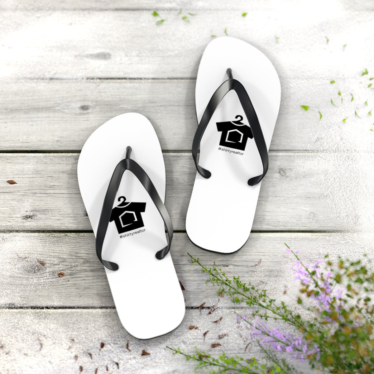 ShirtyRealtor Black Logo Flip Flops - Shoes | ShirtyAgents