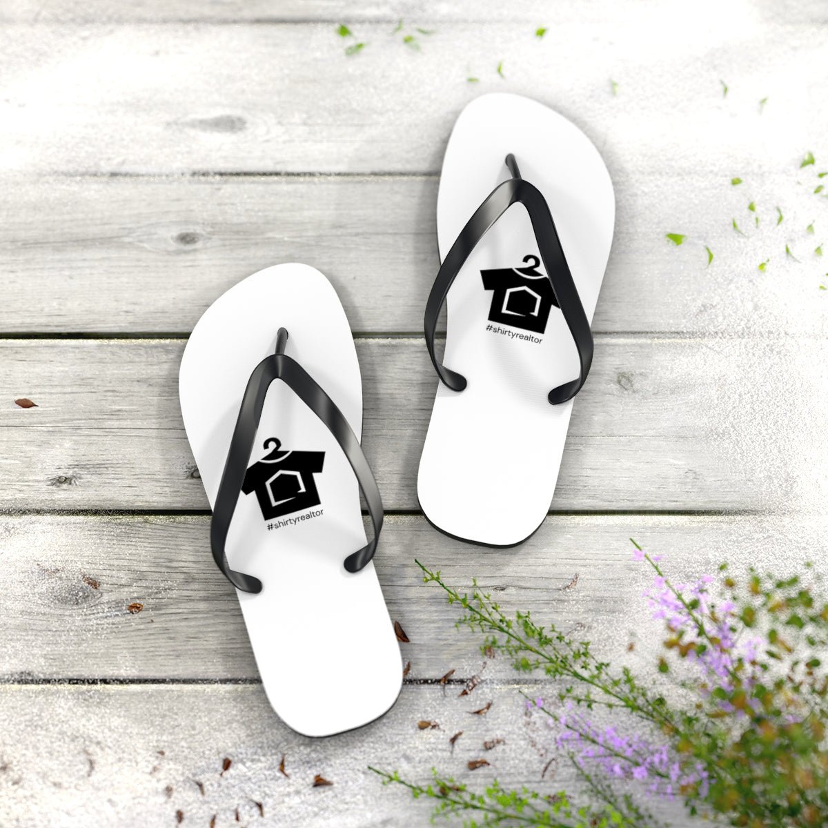 ShirtyRealtor Black Logo Flip Flops - Shoes | ShirtyAgents
