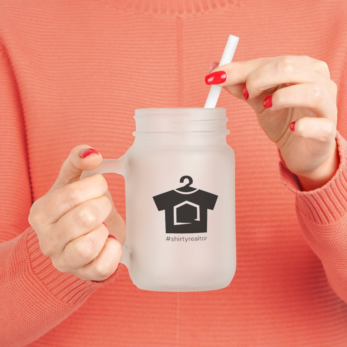 ShirtyRealtor Black Logo Mason Jar - Mug | ShirtyAgents