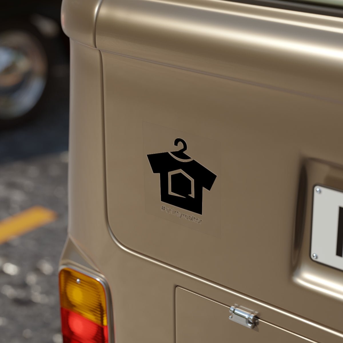 ShirtyRealtor Black Logo Outdoor Sticker - Paper products | ShirtyAgents