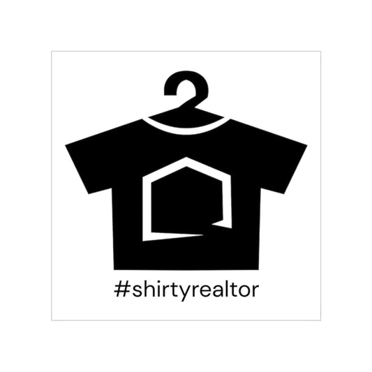 ShirtyRealtor Black Logo Outdoor Sticker - Paper products | ShirtyAgents
