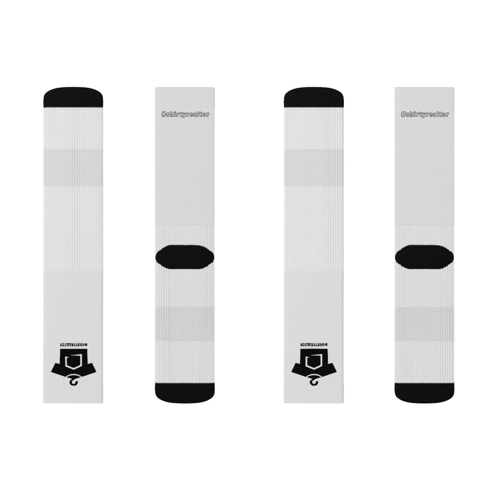 ShirtyRealtor Black Logo Socks - All Over Prints | ShirtyAgents