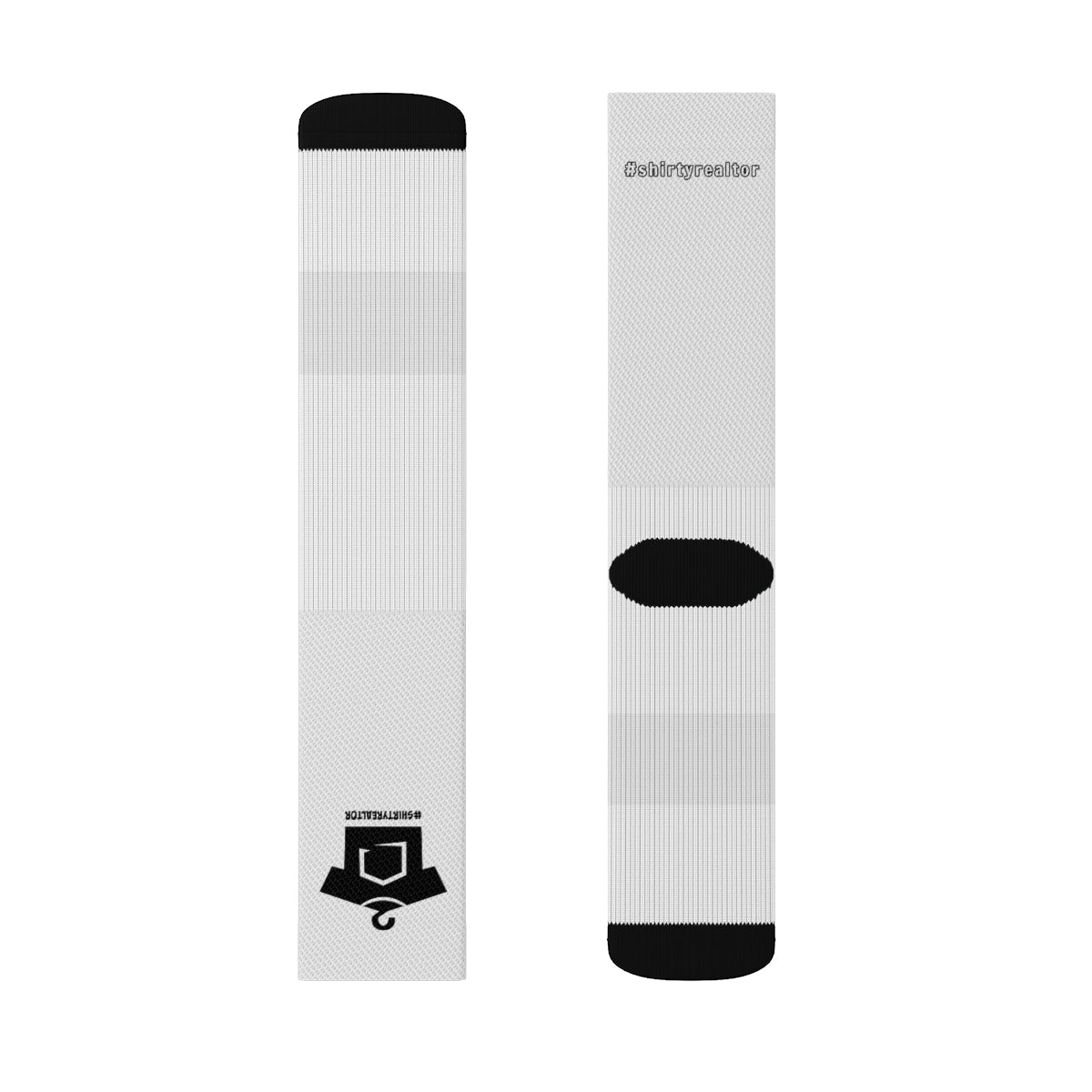 ShirtyRealtor Black Logo Socks - All Over Prints | ShirtyAgents