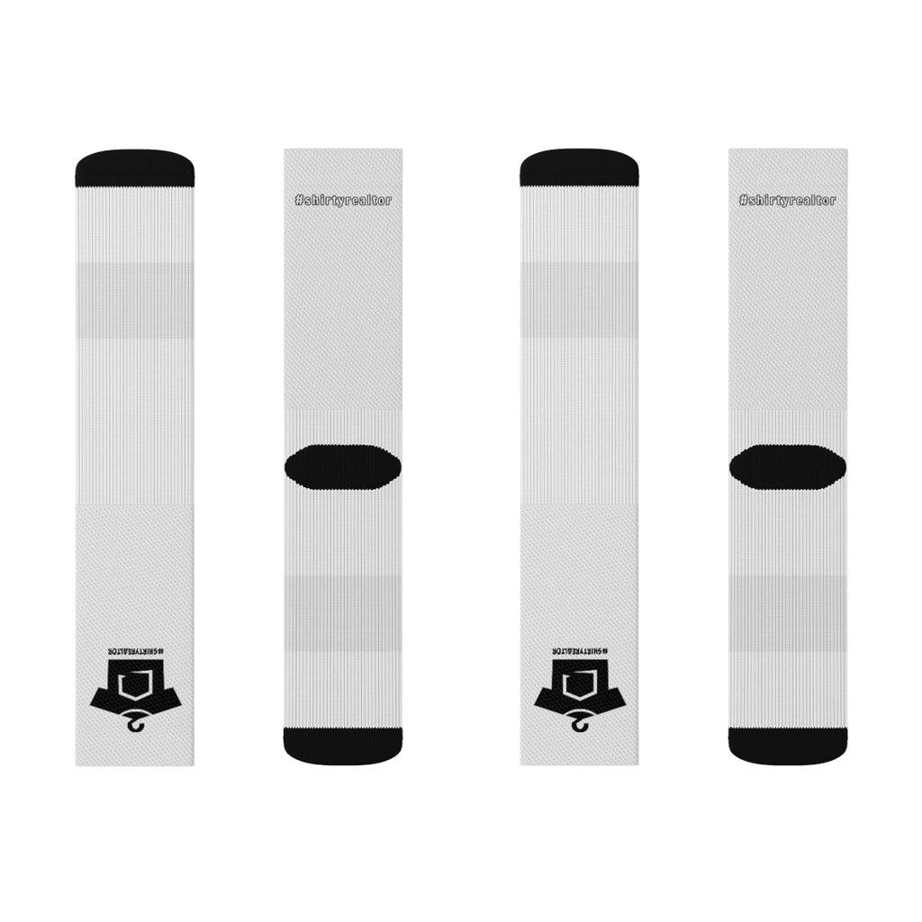 ShirtyRealtor Black Logo Socks - All Over Prints | ShirtyAgents