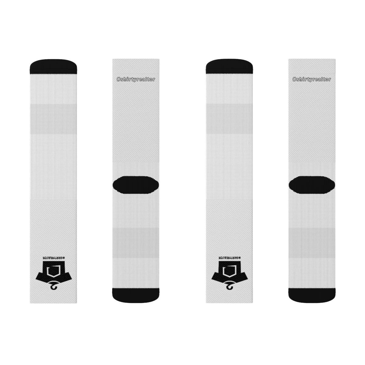 ShirtyRealtor Black Logo Socks - All Over Prints | ShirtyAgents
